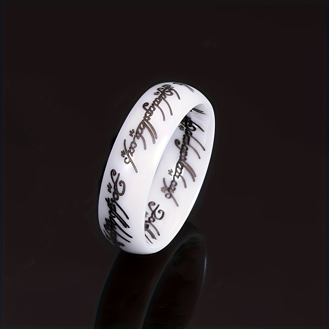 Hip Hop Ceramic Ring - Stylish and Versatile Accessory